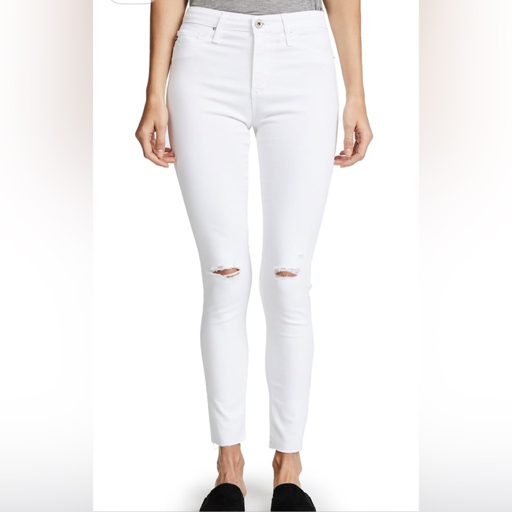 NWT 🦢 AG Adriano Goldschmied The Legging Ankle Super Skinny Raw Hem Jeans Sz 26